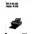 PANASONIC UF640 Owners Manual PANASONIC UF640 Owners Manual