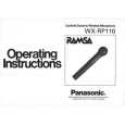 PANASONIC WXRP110 Owners Manual PANASONIC WXRP110 Owners Manual