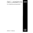 AEG LAV275 Owners Manual AEG LAV275 Owners Manual