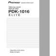PIONEER PDK-1016/UC Owners Manual PIONEER PDK-1016/UC Owners Manual