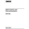 ZANUSSI ZOU884B Owners Manual ZANUSSI ZOU884B Owners Manual