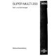 AEG SUPERMULTI200 Owners Manual AEG SUPERMULTI200 Owners Manual
