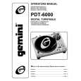 GEMINI PDT-6000 Owners Manual GEMINI PDT-6000 Owners Manual