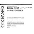 KENWOOD KAC820 Owners Manual KENWOOD KAC820 Owners Manual
