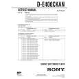SONY DE406 CKAN Service Manual SONY DE406 CKAN Service Manual