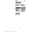 SONY XM-2020 Owners Manual SONY XM-2020 Owners Manual