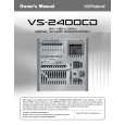 ROLAND VS-2400CD Owners Manual ROLAND VS-2400CD Owners Manual