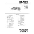 SONY XM-C2000 Owners Manual SONY XM-C2000 Owners Manual