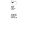AEG 2460D-a/S Owners Manual AEG 2460D-a/S Owners Manual