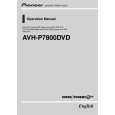 PIONEER AVH-P7800DVD/UC Owners Manual PIONEER AVH-P7800DVD/UC Owners Manual
