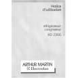 ARTHUR MARTIN ELECTROLUX RD2300W-1 Owners Manual ARTHUR MARTIN ELECTROLUX RD2300W-1 Owners Manual