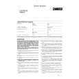 ZANUSSI Z650JS Owners Manual ZANUSSI Z650JS Owners Manual