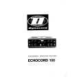 DYNACORD ECHOCORD100 Owners Manual DYNACORD ECHOCORD100 Owners Manual