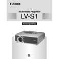 CANON LV-S1 Owners Manual CANON LV-S1 Owners Manual
