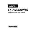 ONKYO TX-SV909PRO Owners Manual ONKYO TX-SV909PRO Owners Manual