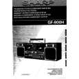 SHARP GF800H Owners Manual SHARP GF800H Owners Manual