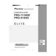 PIONEER PRO-1110HD Owners Manual PIONEER PRO-1110HD Owners Manual