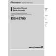 PIONEER DEH-2700/XU/UC Owners Manual PIONEER DEH-2700/XU/UC Owners Manual