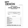DENON DCD315 Service Manual DENON DCD315 Service Manual