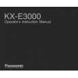 PANASONIC KXE3000 Owners Manual PANASONIC KXE3000 Owners Manual