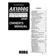 KORG AX1000G Owners Manual KORG AX1000G Owners Manual