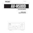 TEAC AV-H500 Owners Manual TEAC AV-H500 Owners Manual