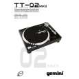 GEMINI TT-02MKII Owners Manual GEMINI TT-02MKII Owners Manual