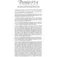 SUMIKO PREMIER FT-4 Owners Manual SUMIKO PREMIER FT-4 Owners Manual
