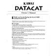 KAWAI DATACAT Owners Manual KAWAI DATACAT Owners Manual