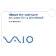 SONY PCG-R600HEK VAIO Software Manual SONY PCG-R600HEK VAIO Software Manual