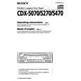 SONY CDX-5270 Owners Manual SONY CDX-5270 Owners Manual