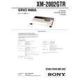 SONY XM2002GTR Service Manual SONY XM2002GTR Service Manual