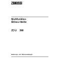 ZANUSSI ZOU398X Owners Manual ZANUSSI ZOU398X Owners Manual