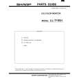 SHARP LL-T15S1 Parts Catalog SHARP LL-T15S1 Parts Catalog