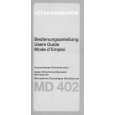 SENNHEISER MD 402 Owners Manual SENNHEISER MD 402 Owners Manual