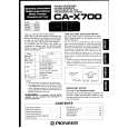 PIONEER CA-X700/WEM Owners Manual PIONEER CA-X700/WEM Owners Manual