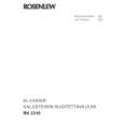 ROSENLEW RK3310W Owners Manual ROSENLEW RK3310W Owners Manual