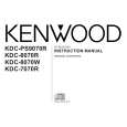 KENWOOD KDC-7070R Owners Manual KENWOOD KDC-7070R Owners Manual