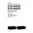 SONY STR-AV550 Owners Manual SONY STR-AV550 Owners Manual