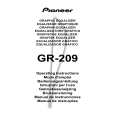 PIONEER GR-209 Owners Manual PIONEER GR-209 Owners Manual