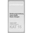 SENNHEISER KAT 15 Owners Manual SENNHEISER KAT 15 Owners Manual