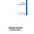 ARTHUR MARTIN ELECTROLUX ASF475 Owners Manual ARTHUR MARTIN ELECTROLUX ASF475 Owners Manual