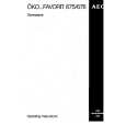 AEG FAV675W AUS/NZ Owners Manual AEG FAV675W AUS/NZ Owners Manual