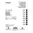 PIONEER A201 Owners Manual PIONEER A201 Owners Manual