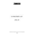 ZANUSSI ZGL64ICX Owners Manual ZANUSSI ZGL64ICX Owners Manual