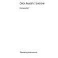 AEG Favorit 545 Owners Manual AEG Favorit 545 Owners Manual