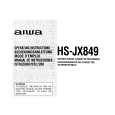 AIWA HS-JX849 Owners Manual AIWA HS-JX849 Owners Manual
