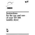 ZANUSSI TD300 Owners Manual ZANUSSI TD300 Owners Manual