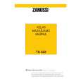 ZANUSSI TA522-1 Owners Manual ZANUSSI TA522-1 Owners Manual