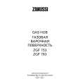 ZANUSSI ZGF753ICX Owners Manual ZANUSSI ZGF753ICX Owners Manual